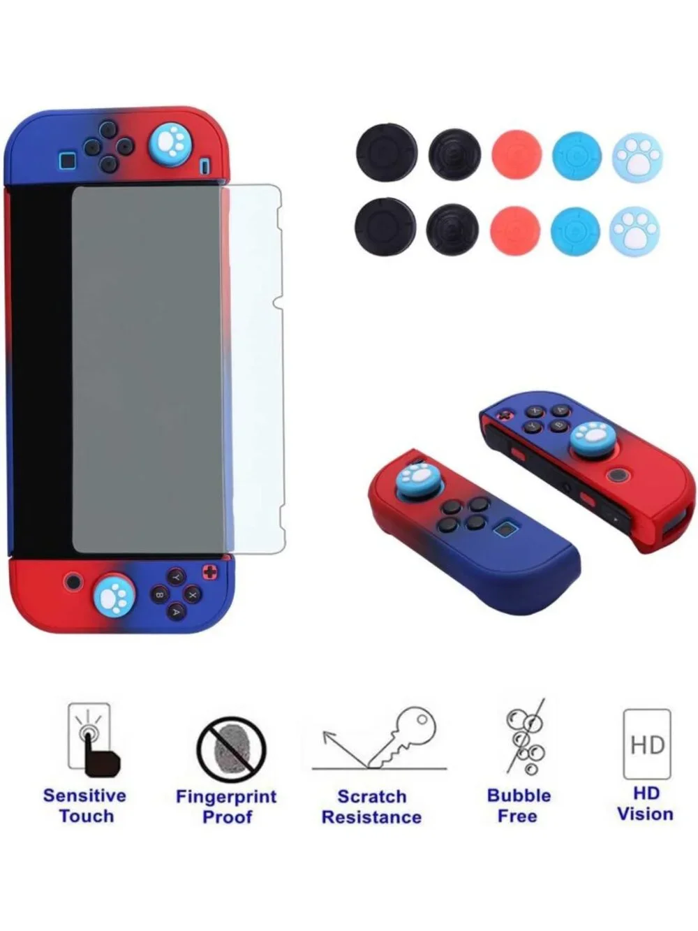 3-in-1 Dockable Protective Case for Nintendo Switch & Joy-Con with Screen
